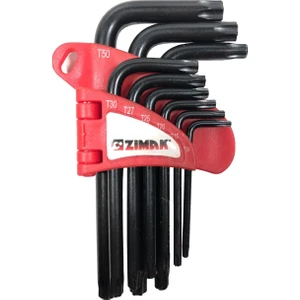 9 Parça Yıldız Tork Alyan Takımı 120 mm Kısa