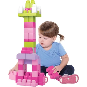 Mega Bloks First Builders 60'lı Blok Torbaları (Pembe)
