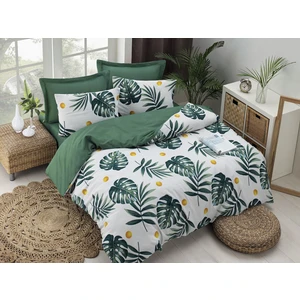 Eponj Home Kolay Ütülenir Nevresim Takımı Çift Kişilik Monstera Yeşil