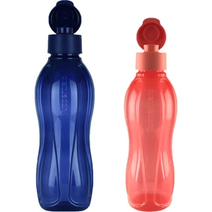 Eko Şişe 1 Litre Lacivert ve 750 ml Mercan
