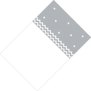 Cici Odam Gri Beyaz Zemin Zigzag ve Yıldızlar Erkek Çocuk Odamsı-133x190