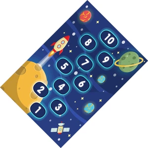 Cici Odam Uzay Temalı Seksek Erkek Çocuk Odamsı-133x190