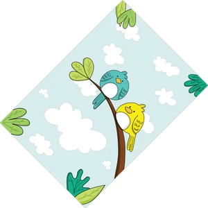 Cici Tasarım Ağaç Bulut ve Kuşlar Erkek Çocuk Tasarımsı-133x190