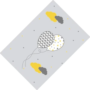 Cici Tasarım Gri Zemin Desenli Balon ve Bulutlar Erkek Çocuk Tasarımsı-133x190