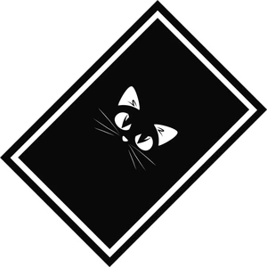 Cici Tasarım Siyah Kedi Kız Çocuk Tasarımsı-90x300