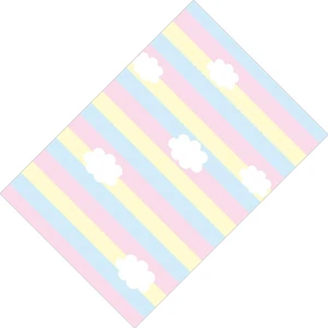 Cici Tasarım Gökkuşağı Zemin ve Beyaz Bulutlar Kız Çocuk Tasarımsı-150x150