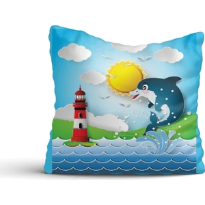 Cici Odam Yunus Fener ve Güneş Kırlent Kılıfı-60x60