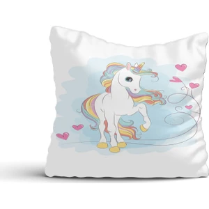 Cici Odam Sevimli Boynuzlu At Kırlent Kılıfı-42x42