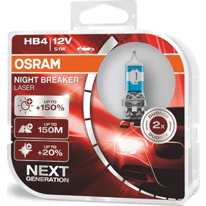 Osram Next Generation HB4 Night Breaker Laser +%150 12V 51W 2'Li Ampül Set