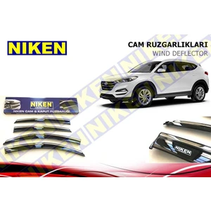 Hyundai Tucson Paslanmaz Kromlu 4'Lü Cam Rüzgarlığı Seti 2015 Üzeri