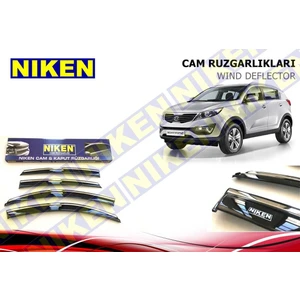 Kia Sportage Paslanmaz Kromlu 4'Lü Cam Rüzgarlığı Seti 2010-2015