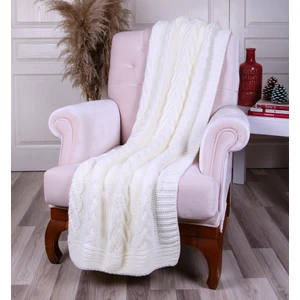 Örgü Battaniye Ekru