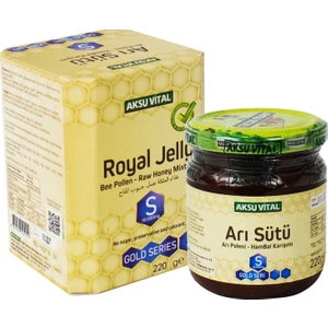 Aksu Vital Arı Sütü Artı Poleni Ham Bal Karışımı 220 gr