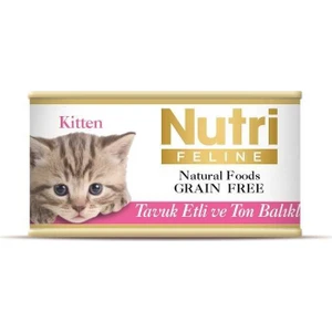 Nutri Feline Tahılsız Tavuk Etli Ton Balıklı Kedi Konservesi 85 gr