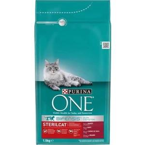 One Sığır Etli Kısırlaştırılmış Kedi Maması 1,5 kg