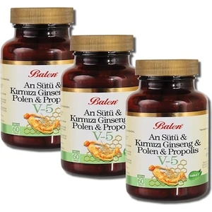 V5 Arı Sütü Ginseng Propolis Polen   3 Adet