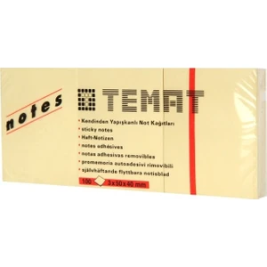 TEMAT YAPIŞKANLI NOT KAĞIDI 3X50X40 MM 100 YP. 3'LÜ
