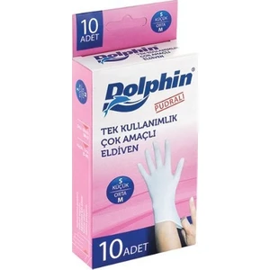 Beyaz Lateks Kullanat Eldiven Pudralı (M) 10 lu Paket