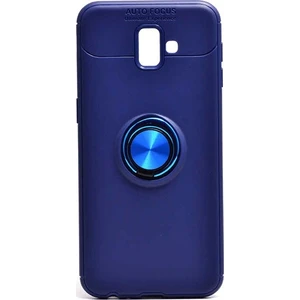 Samsung Galaxy J6 Plus Kılıf Standlı Yüzüklü Mıknatıslı Kılıf Lacivert