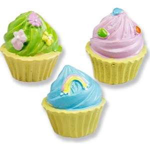 Mutlu Adım Rengarenk Cupcake Biblo 6 Adet