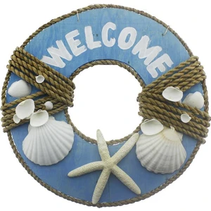 Mutlu Adım 40 cm Welcome Yazılı Doğal Deniz Kabuklu Kapı Süsü