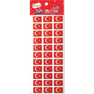 Sticker Puffy 236165 Bayrak 3D-24