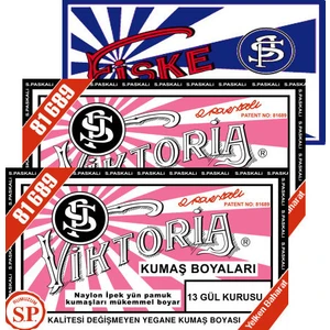Kumaş Boyası Gül Kurusu 2Pk+Fiske Sabitleme  1Pk