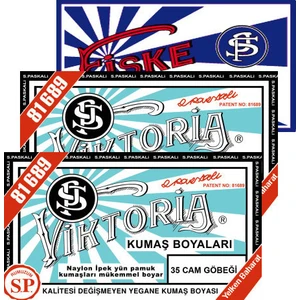 Kumaş Boyası Cam Göbeği 2Pk+Fiske Sabitleme  1Pk