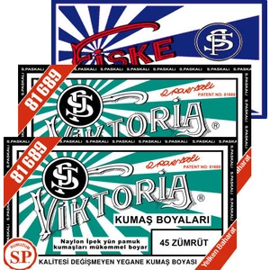 Kumaş Boyası Zümrüt 2Pk+Fiske Sabitleme  1Pk