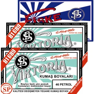 Kumaş Boyası Petrol 2Pk+Fiske Sabitleme  1Pk