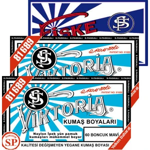 Kumaş Boyası Boncuk Mavi 2Pk+Fiske Sabitleme  1Pk