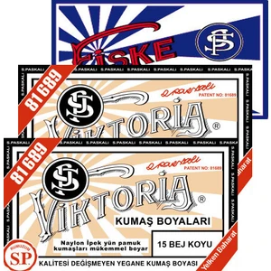 Kumaş Boyası Koyu Bej 2Pk+Fiske Sabitleme  1Pk