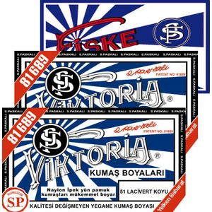 Kumaş Boyası Koyu Lacivert 2Pk+Fiske Sabitleme  1Pk