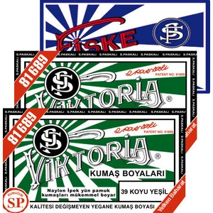 Kumaş Boyası Koyu Yeşil 2Pk+Fiske Sabitleme  1Pk