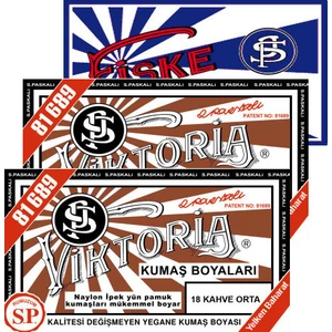 Kumaş Boyası Orta Kahve 2Pk+Fiske Sabitleme  1Pk