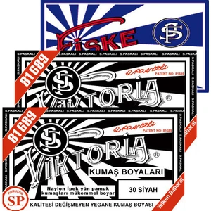 Kumaş Boyası Siyah 2Pk+Fiske Sabitleme  1Pk