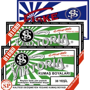 Kumaş Boyası Yeşil 2Pk+Fiske Sabitleme  1Pk