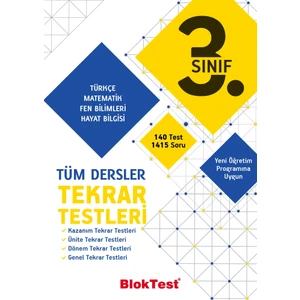 Tudem Yayınları 3 Tüm Dersler Tekrar Testleri