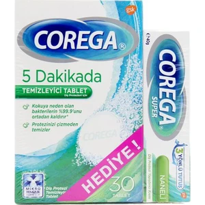 30 Tablet + Corega Naneli Yapıştırıcı Krem 40 gr