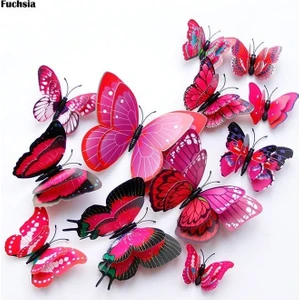 New Fly Duble Çift Katman Kanatlı Kelebek 3D Üç Boyutlu Kelebekler