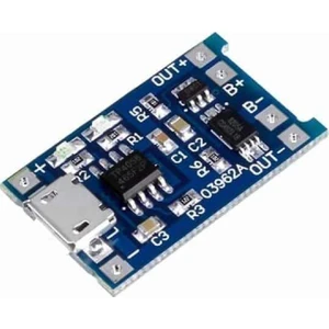 Tp4056 Korumalı Lityum Pil Şarj Devresi Micro Usb Batarya Şarj