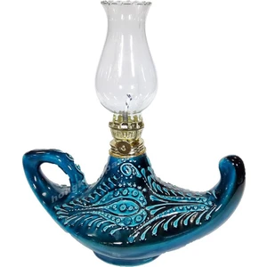 Desen Alaaddin Gaz Lambası 24 cm Ev Ofis Dekor Eşya