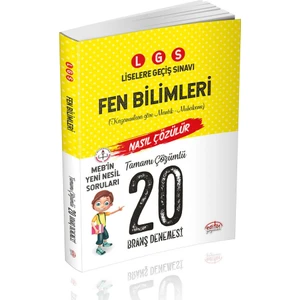 Editör Yayınları 8. Sınıf LGS Fen Bilimleri Tamamı Çözümlü 20 Deneme Sınavı