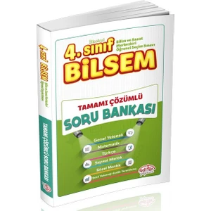 Editör Yayınları 4. Sınıf BİLSEM Tüm Dersler Tamamı Çözümlü Soru Bankası