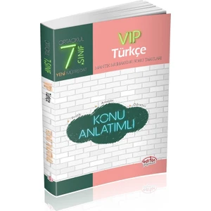 Editör Yayınları 7. Sınıf VIP Türkçe Konu Anlatımlı
