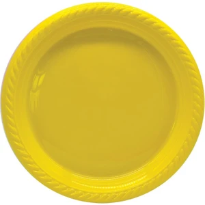 25li Tek Kullanımlık Plastik Tabak Sarı
