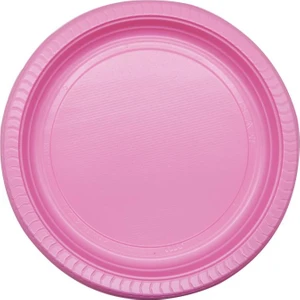 25li Tek Kullanımlık Plastik Tabak Pembe