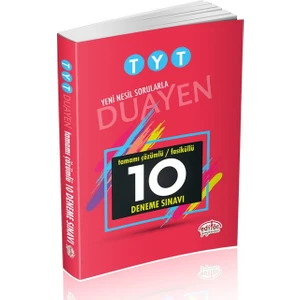 Editör Yayınları TYT Duayen Çözümlü 10 Fasikül Deneme