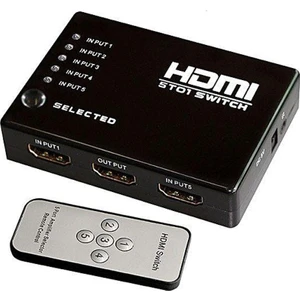 Uzaktan Kumandalı 5 Port HDMI Switch Splitter