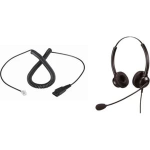 Duo Mikrofonlu Kulaklık Seti - RJ9 Bağlantılı IP Telefon Kulaklığı